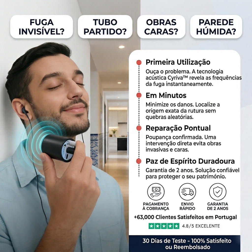 Cyriva™ - Detetor de fugas de água